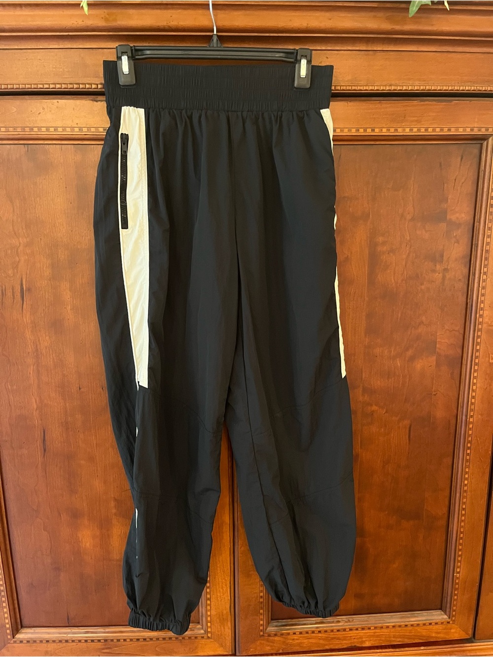 Women’s Navy Blue Track Pants with White Side Panels. Worn once.